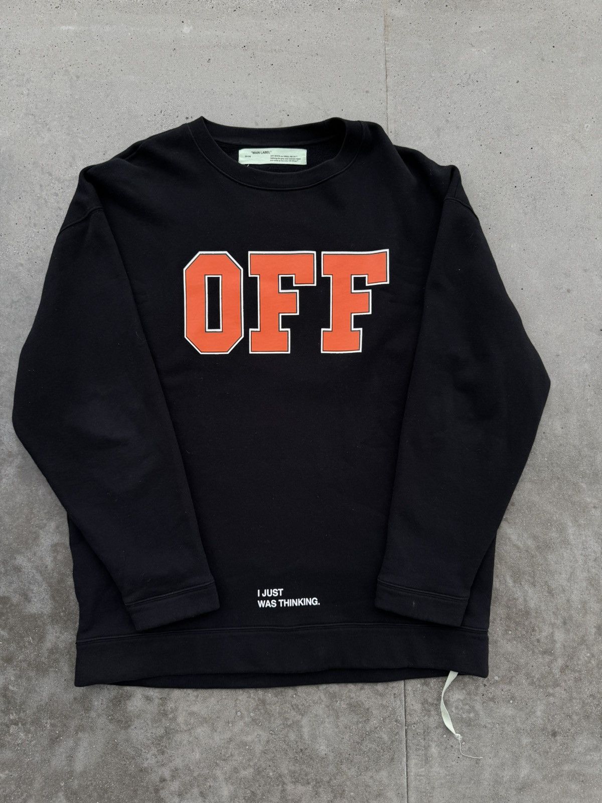 Off-White × Virgil Abloh Off White crewneck I was Just Thinking Size US M / EU 48-50 / 2 - 1 Thumbnail
