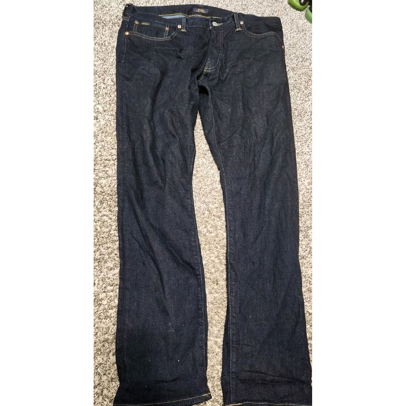Polo Ralph Lauren VINTAGE Polo Ralph Lauren Jeans Mens 36x32 Blue Denim Straight Leg Dark Wash Size US M / EU 48-50 / 2 - 2 Thumbnail