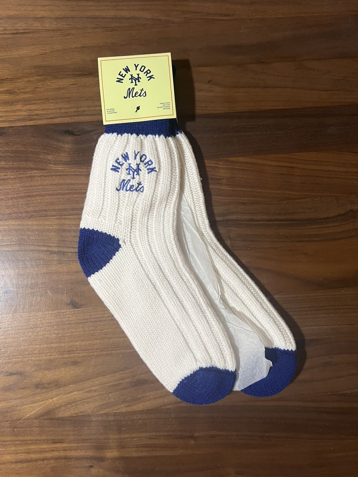 Aime Leon Dore Aime Leon Dore ALD New York Mets Sock Embroidered Wool Socks Size ONE SIZE - 3 Thumbnail