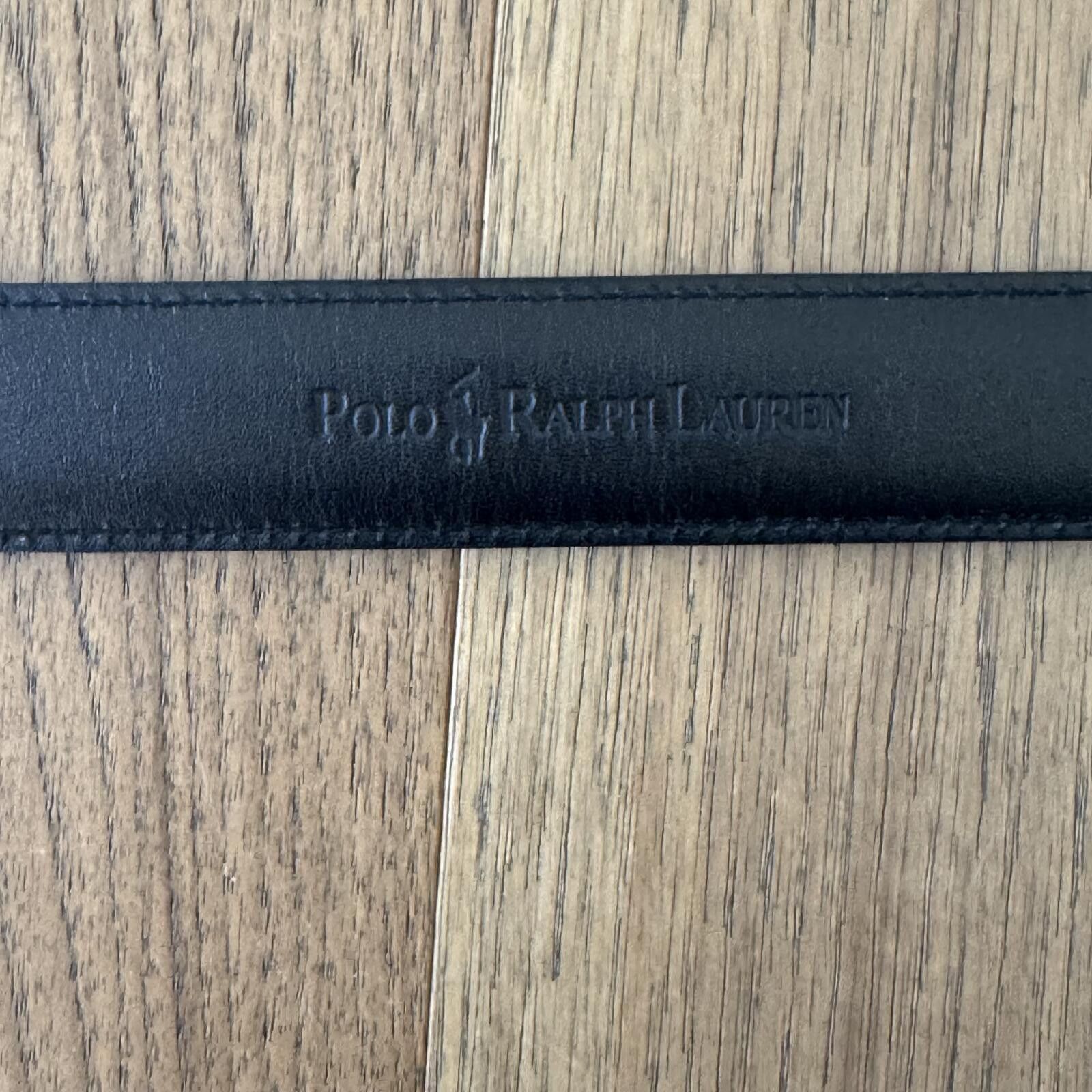 Polo Ralph Lauren Polo Ralph Lauren Black Leather Belt with Silver Buckle-40 Size ONE SIZE - 3 Thumbnail
