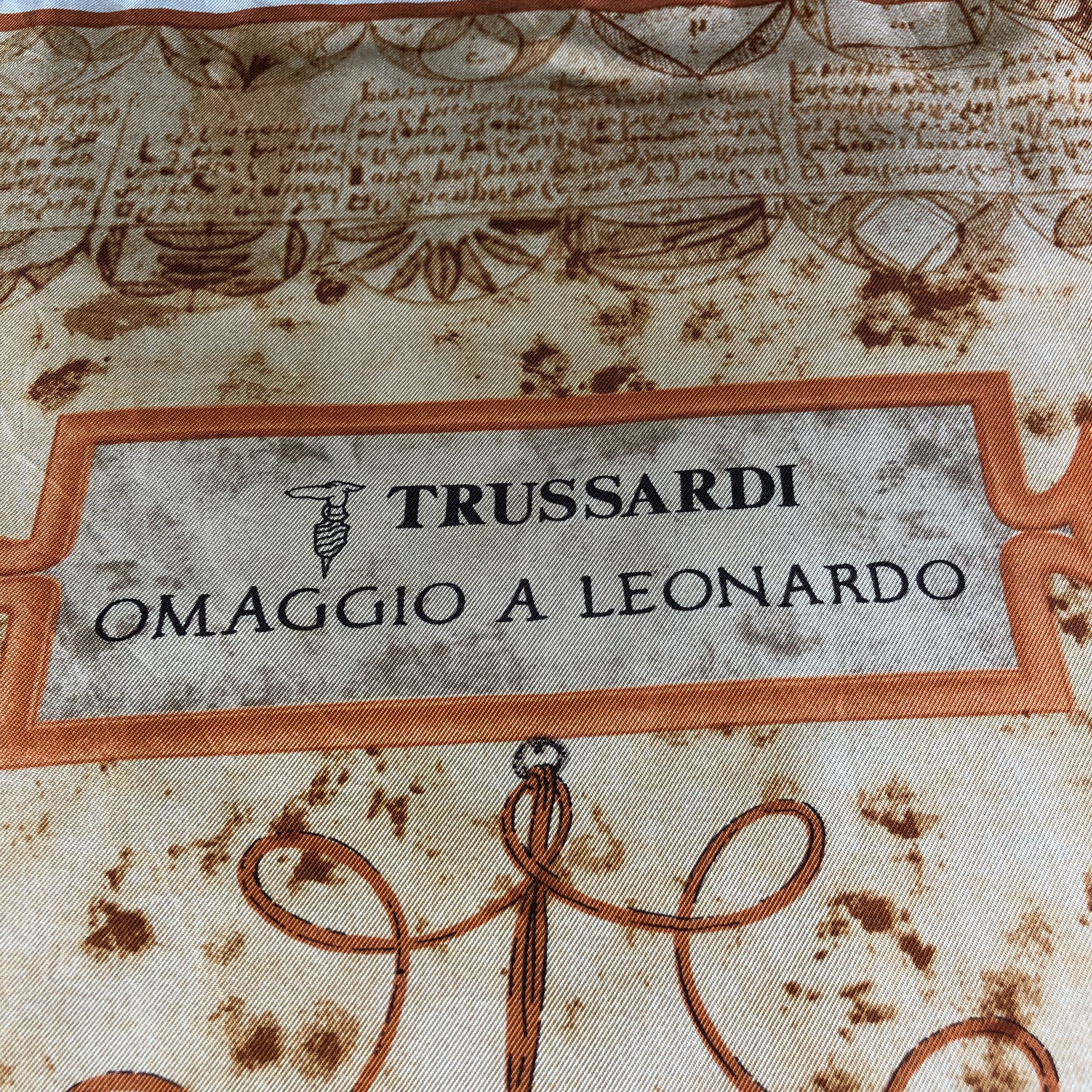 Trussardi Trussardi Omaggio A Leonardo Silk Scarf M446 Size ONE SIZE - 3 Thumbnail