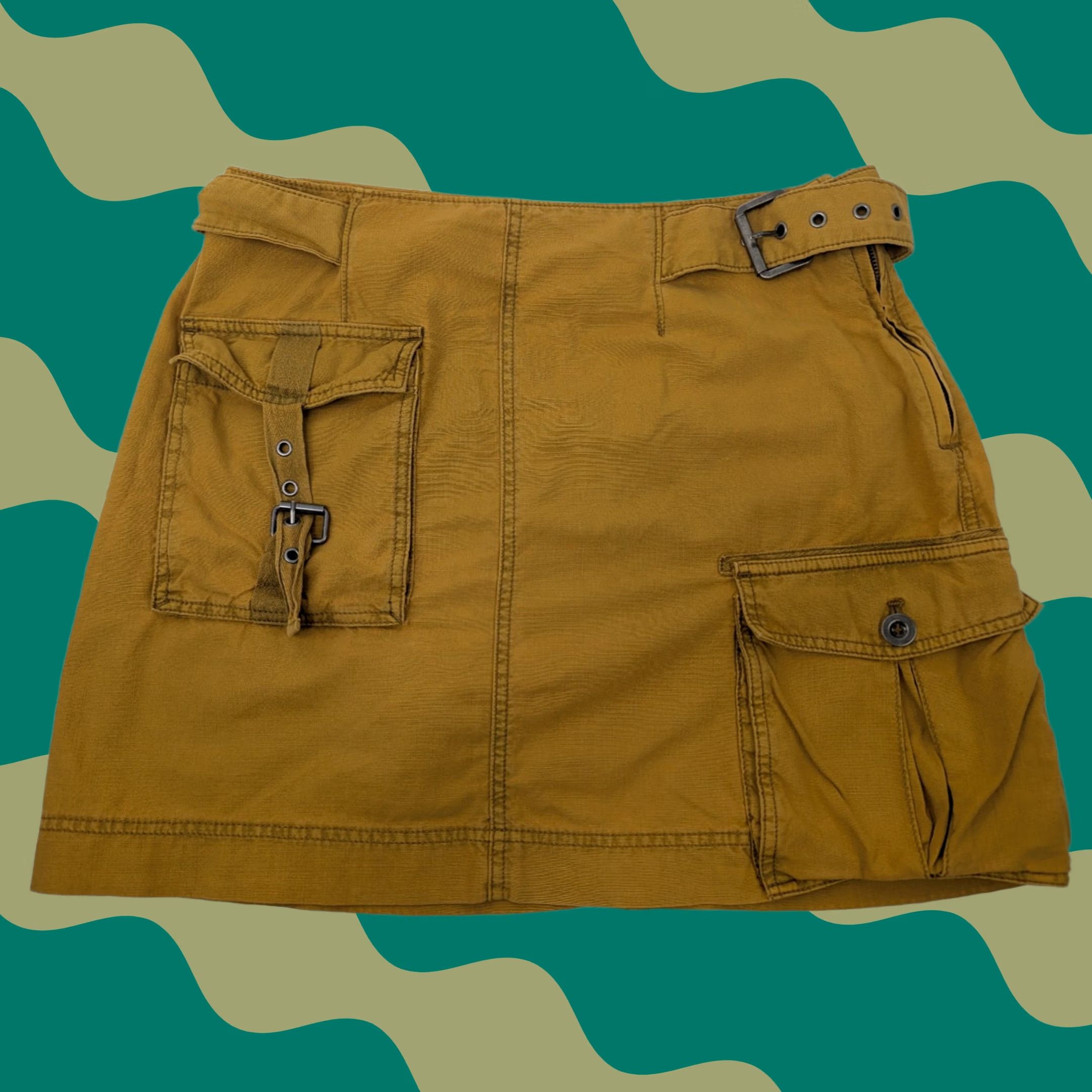 Free People Free People Skirt Women 8 Cargo Short Yellow Erika Utility Strappy Side Zip Size 30" / US 8 / IT 44 - 1 Thumbnail
