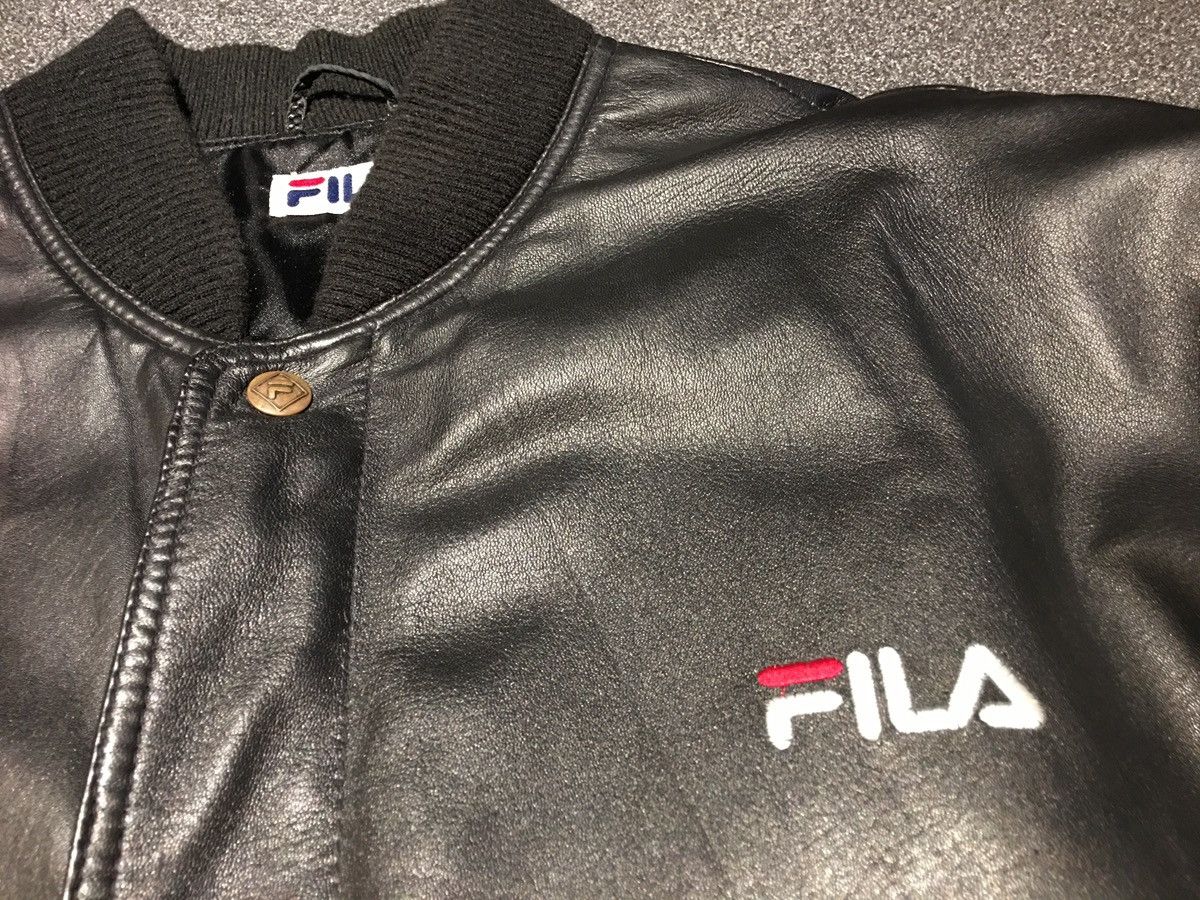 Fila × Vintage Vintage FILA Leather Jacket Size US XL / EU 56 / 4 - 3 Thumbnail