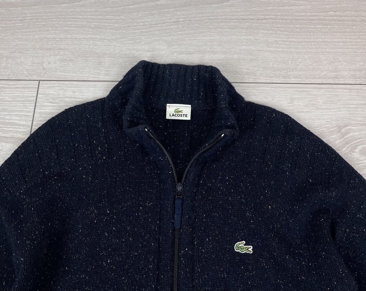 Lacoste Lacoste Vintage 90s Wool Full Zip Knit Sweater Size US XL / EU 56 / 4 - 4 Thumbnail