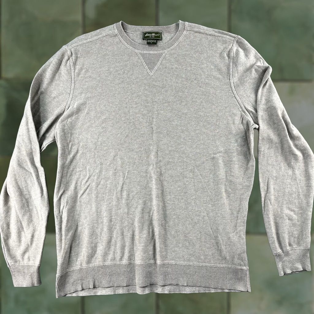 Eddie Bauer Eddie Bauer Sweater Crewneck Pullover Large 100% Cotton Brown Mens Hong Kong Size US L / EU 52-54 / 3 - 1 Thumbnail