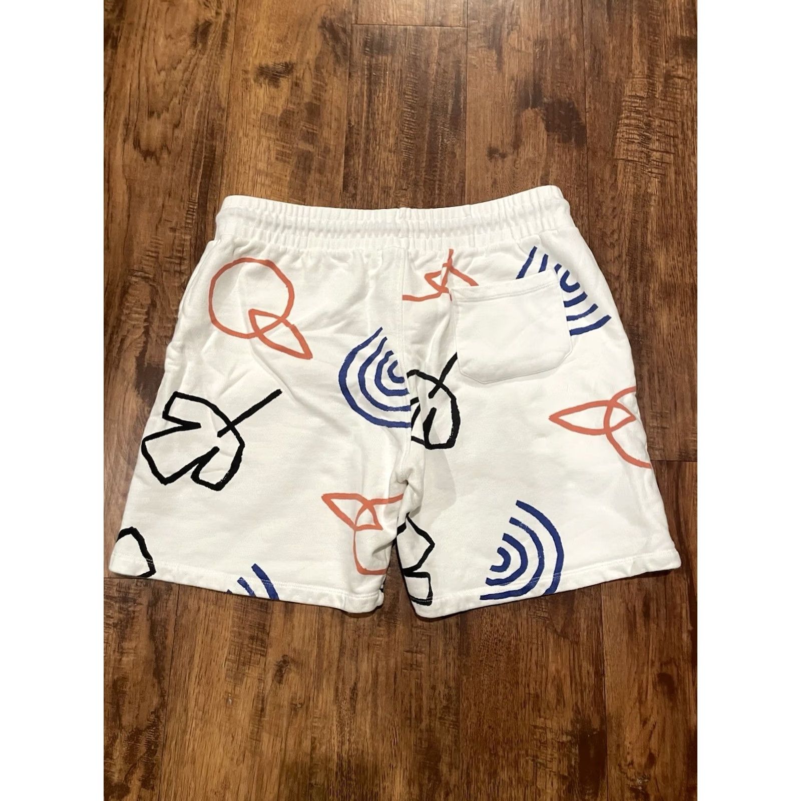 Zara Zara Sweat Graphic Shorts XL Men Multicolor Pockets Drawstring Elastic Waist Casual Size US 36 / EU 52 - 6 Thumbnail
