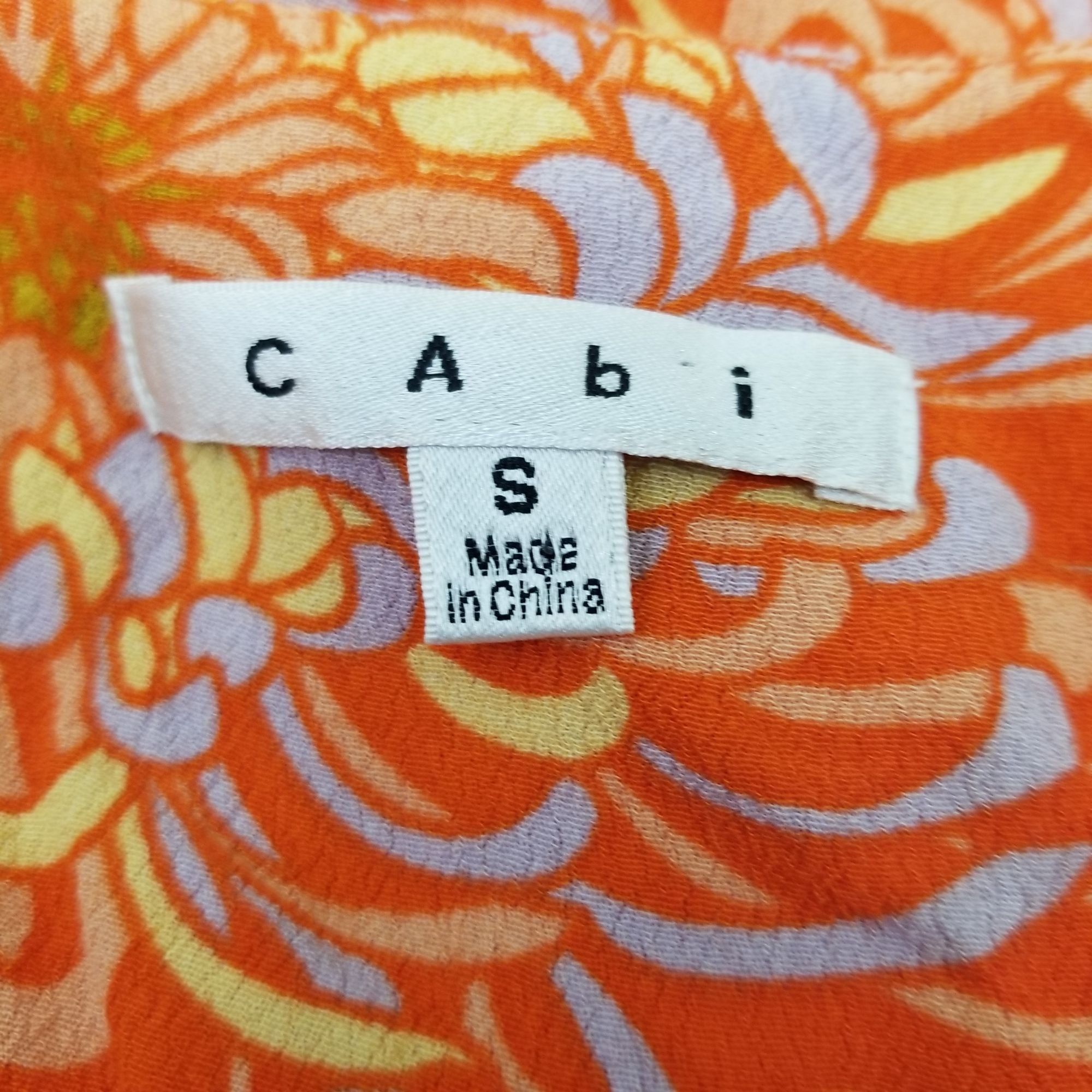 Other CAbi S Orange Floral Tank Top 777 Rayon LOVELY DAY MUM Layer Size S / US 4 / IT 40 - 2 Thumbnail
