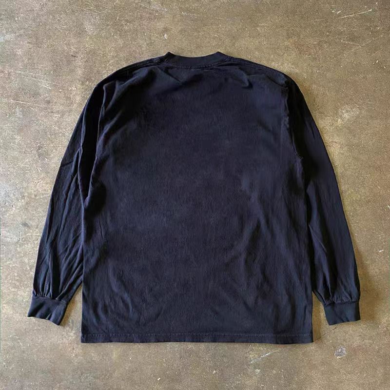 Vintage Black washed vintage face print long-sleeved t-shirt Size US M / EU 48-50 / 2 - 2 Thumbnail