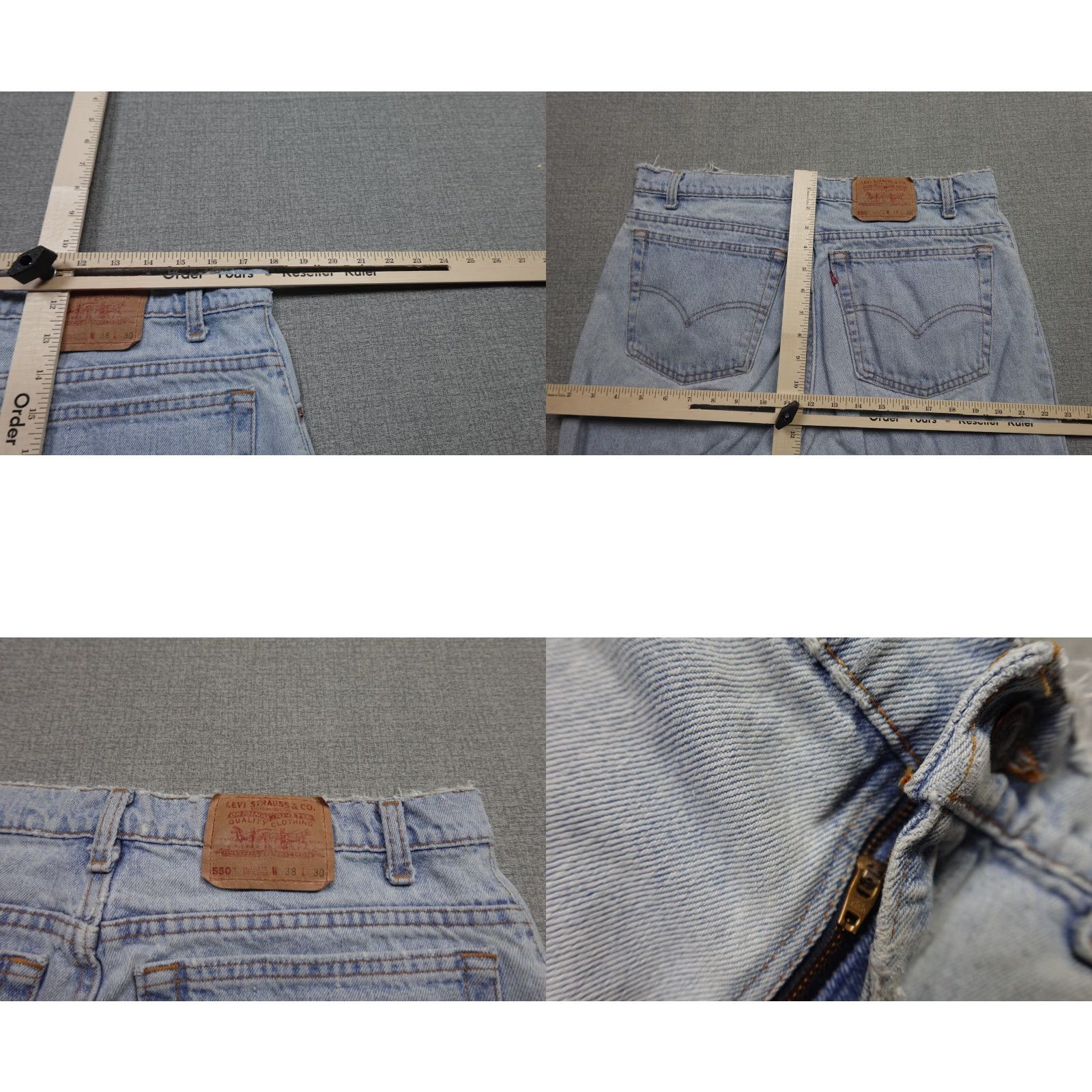 Levi's VINTAGE Levi's 550 Jeans Mens 36x29 Blue Relaxed Fit Light Wash Denim 1996 USA Size US 36 / EU 52 - 8 Thumbnail