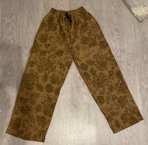 Other Khaki Vintage Flowers Casual Pants Size 30" / US 8 / IT 44 - 3 Thumbnail