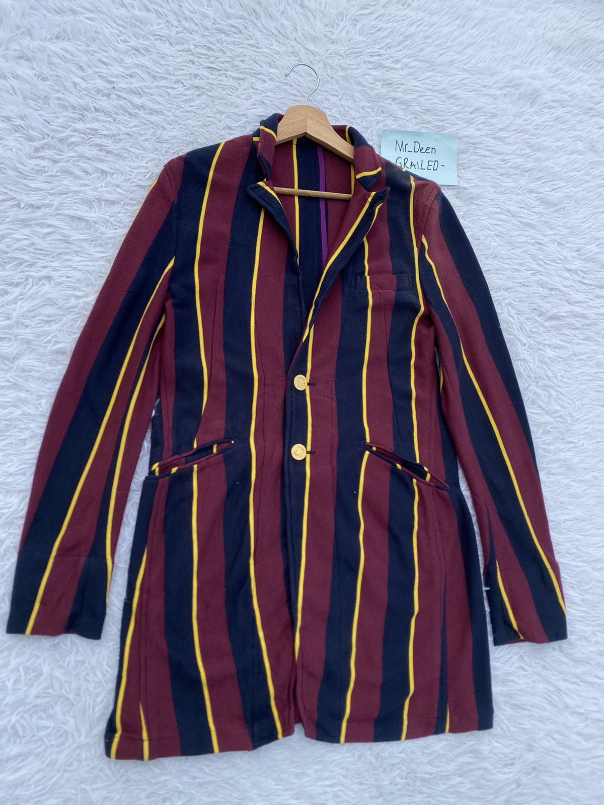 PPFM Rare Vintage PPFM Stripes Long Jacket/ Blazer Size US M / EU 48-50 / 2 - 2 Thumbnail