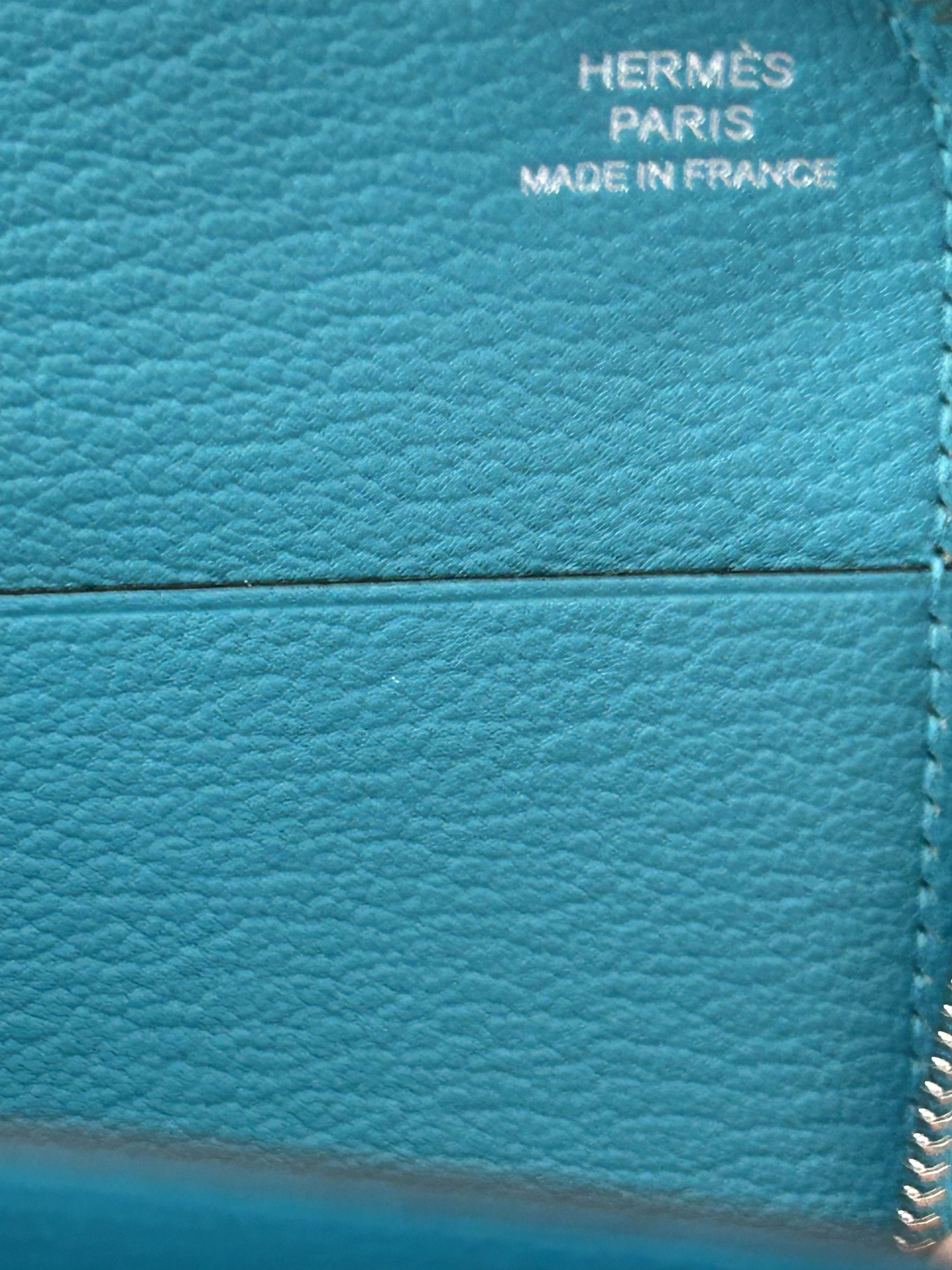 Hermes Hermes Blue Togo & Palladium Hardware Zippy Wallet Size ONE SIZE - 5 Thumbnail