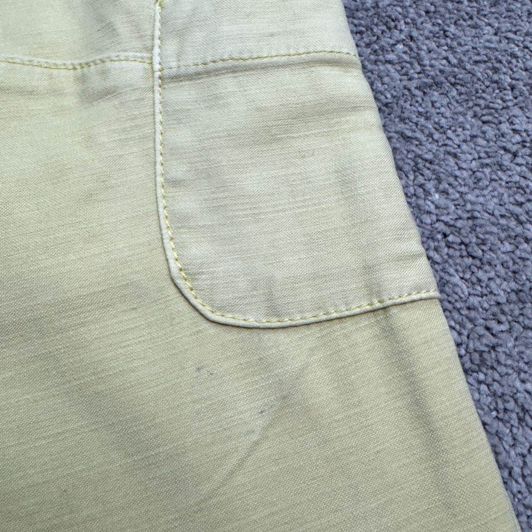 Vintage Pilcro Pants Cargo Utility Women 32T Tall Yellow Cotton Spandex Straight Pockets Breathable Casual Vintage: No Size 24" / US 00 / IT 34 - 4 Thumbnail