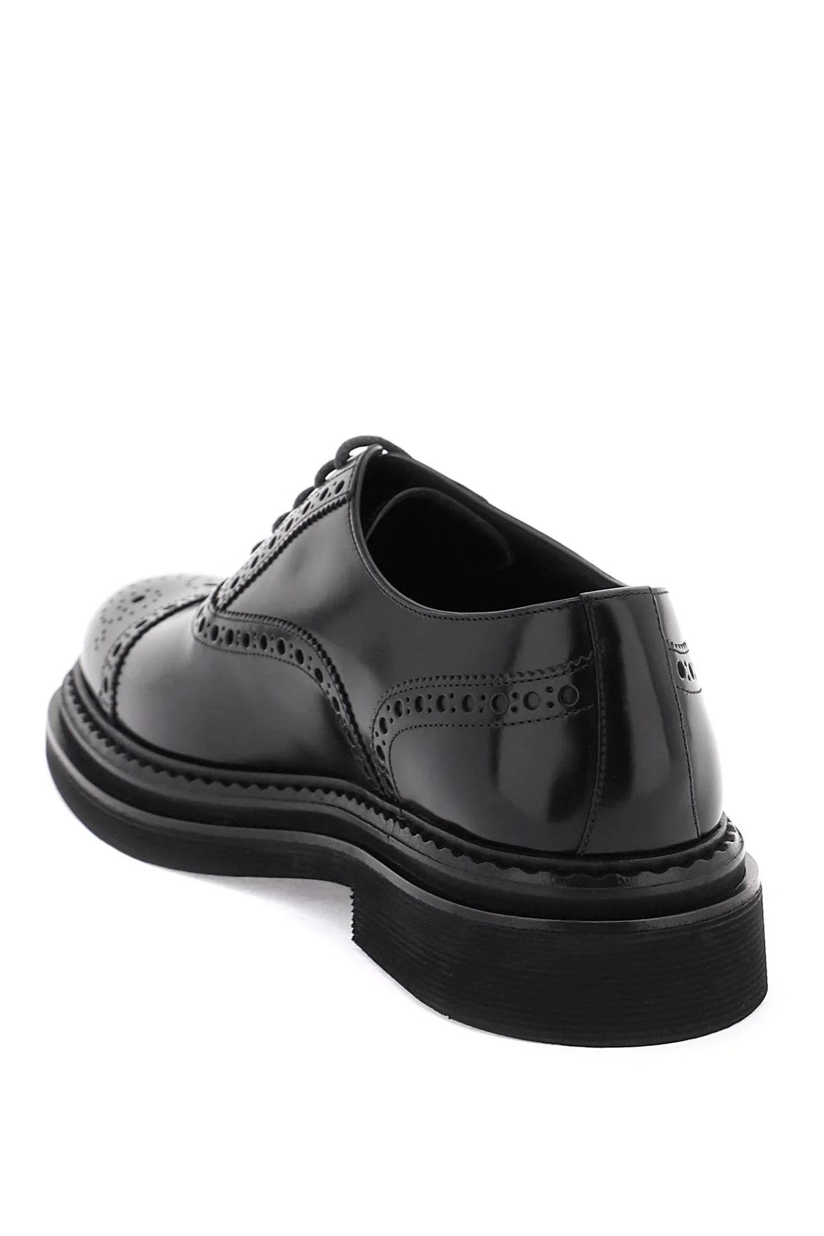 Dolce & Gabbana o1s22i1n0225 Leather Oxford Lace-up Shoes in Black Size US 12 / EU 45 - 3 Thumbnail