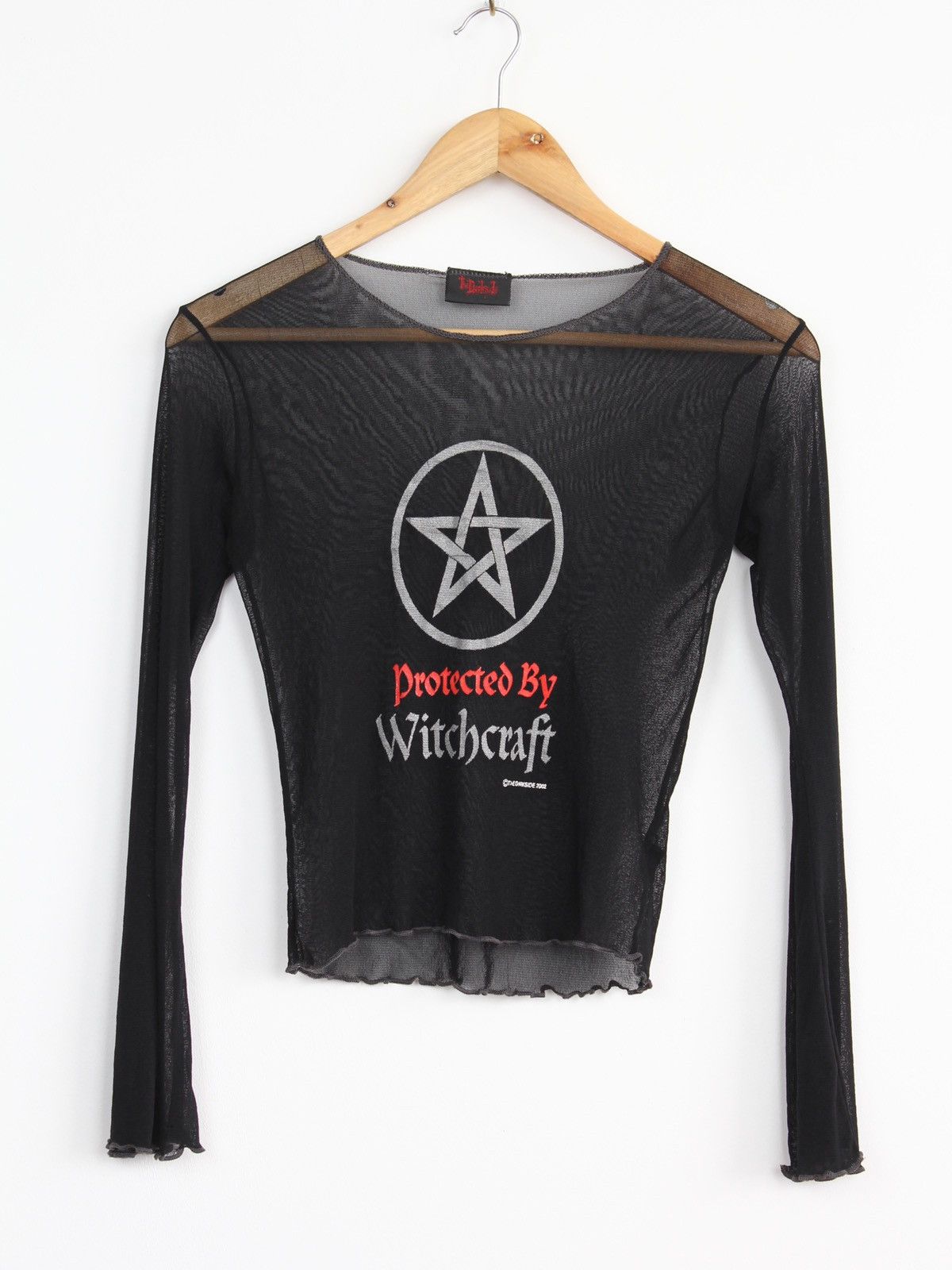 Band Tees × Japanese Brand × Vintage 2002 Protected By Witchcraft Vintage Pentagram Mesh Top Size ONE SIZE - 1 Thumbnail