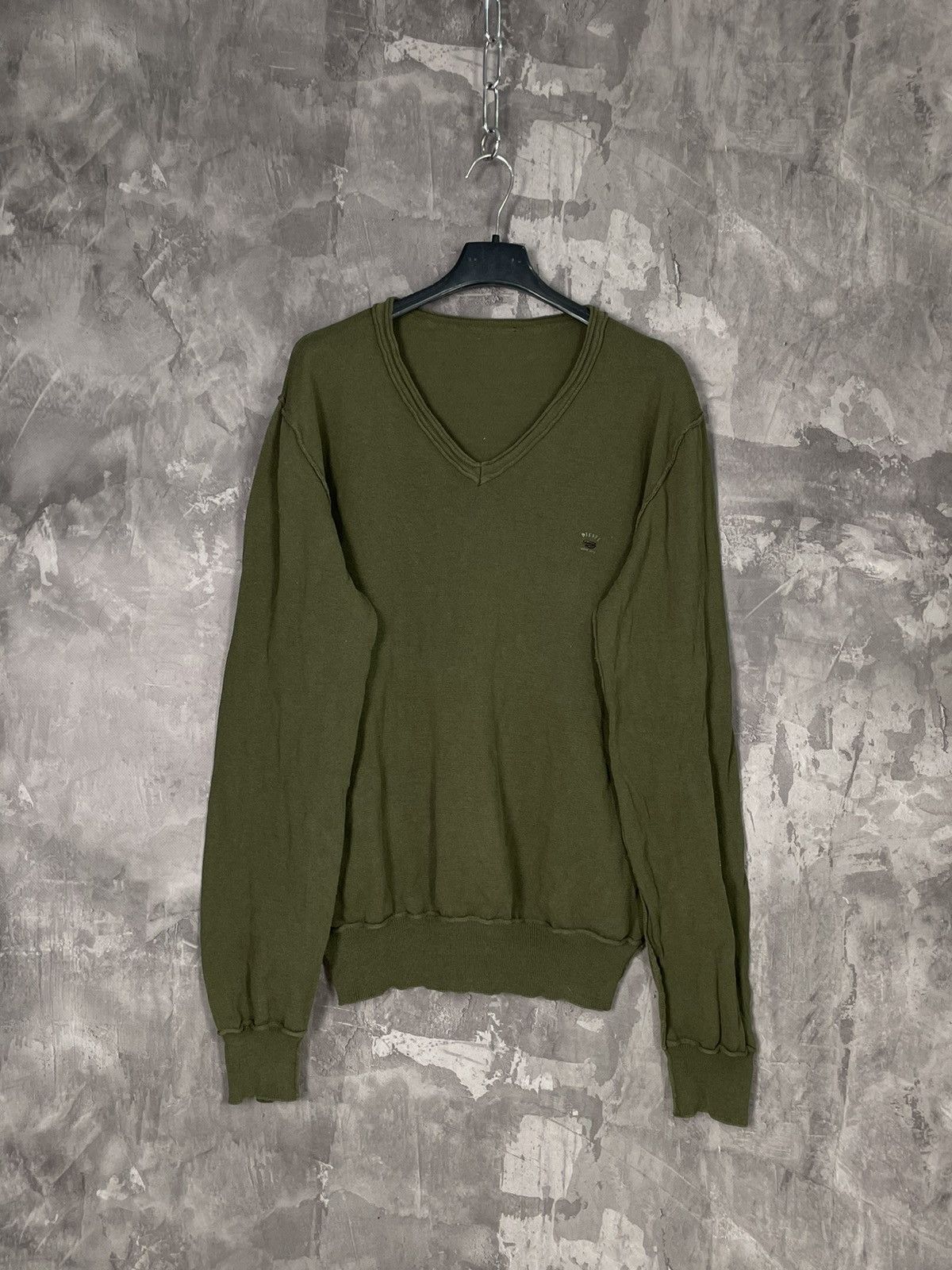Diesel × Japanese Brand Diesel Vintage Archival Japanese Style Army Reverse Sweater Size L / US 10 / IT 46 - 1 Thumbnail