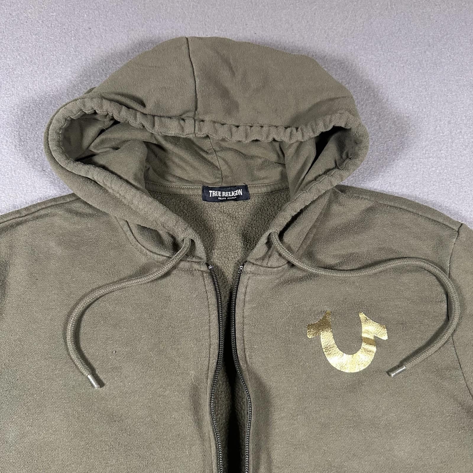 True Religion True Religion Men Hoodie Regular M Green Zip Up Hoodie with Size US M / EU 48-50 / 2 - 3 Thumbnail