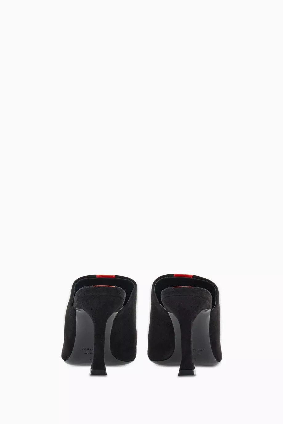 Salvatore Ferragamo o1s1rm0724 Sophye Leather Mules in Black/Red Size US 8.5 / IT 38.5 - 2 Thumbnail