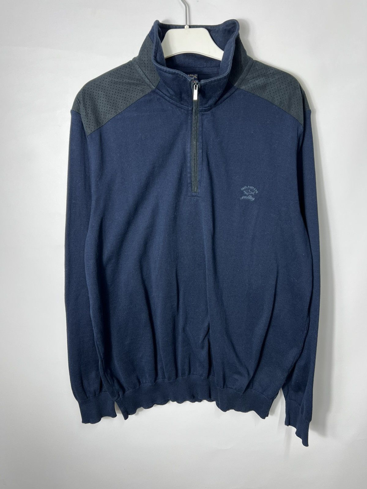 Paul & Shark Vintage luxury designer Paul & Shark Half Zip Cotton Sweater Size US XXL / EU 58 / 5 - 1 Thumbnail
