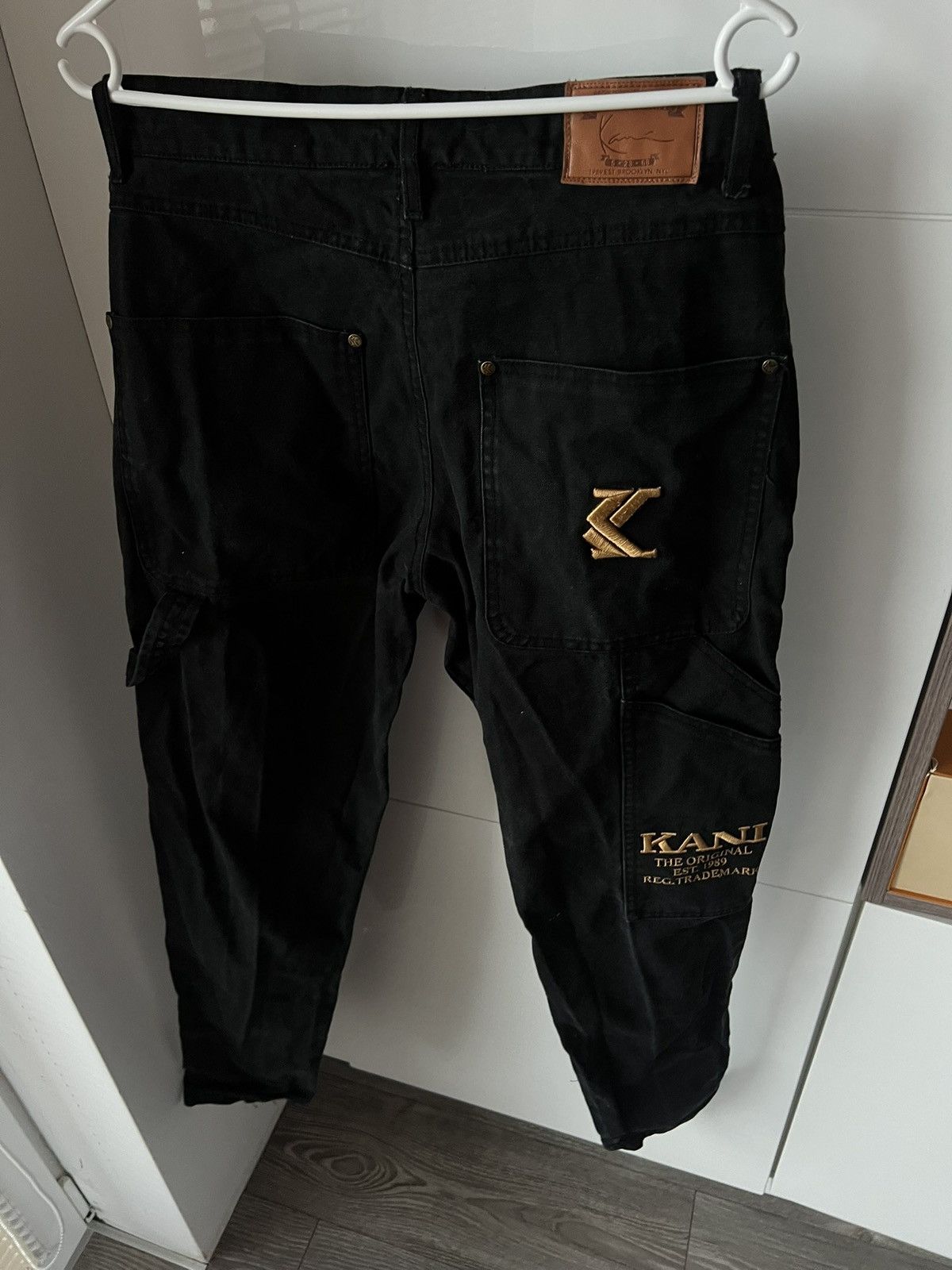 Karl Kani Karl Kani Embroidered Logo Rap Black Denim Unisex Jeans Size US 32 / EU 48 - 9 Thumbnail