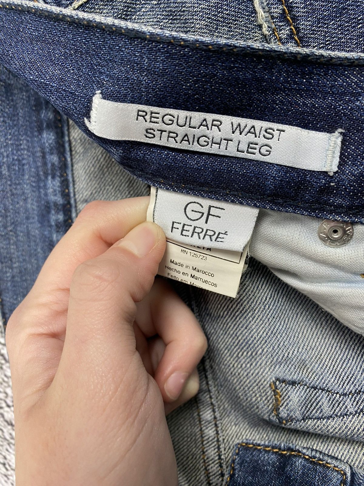 GF Ferre Vintage Y2K GF Ferre straight faded denim jeans streetwear Size US 34 / EU 50 - 8 Thumbnail