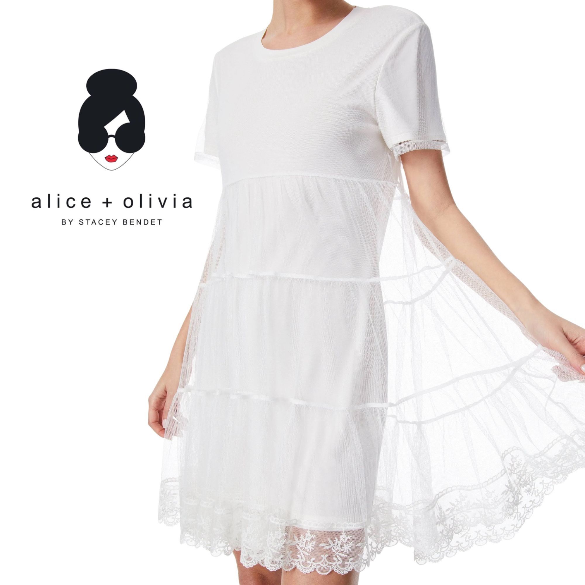 Alice + Olivia Alice + Olivia Dreema Tulle Shirt Mini Dress XS Size XS / US 0-2 / IT 36-38 - 1 Thumbnail