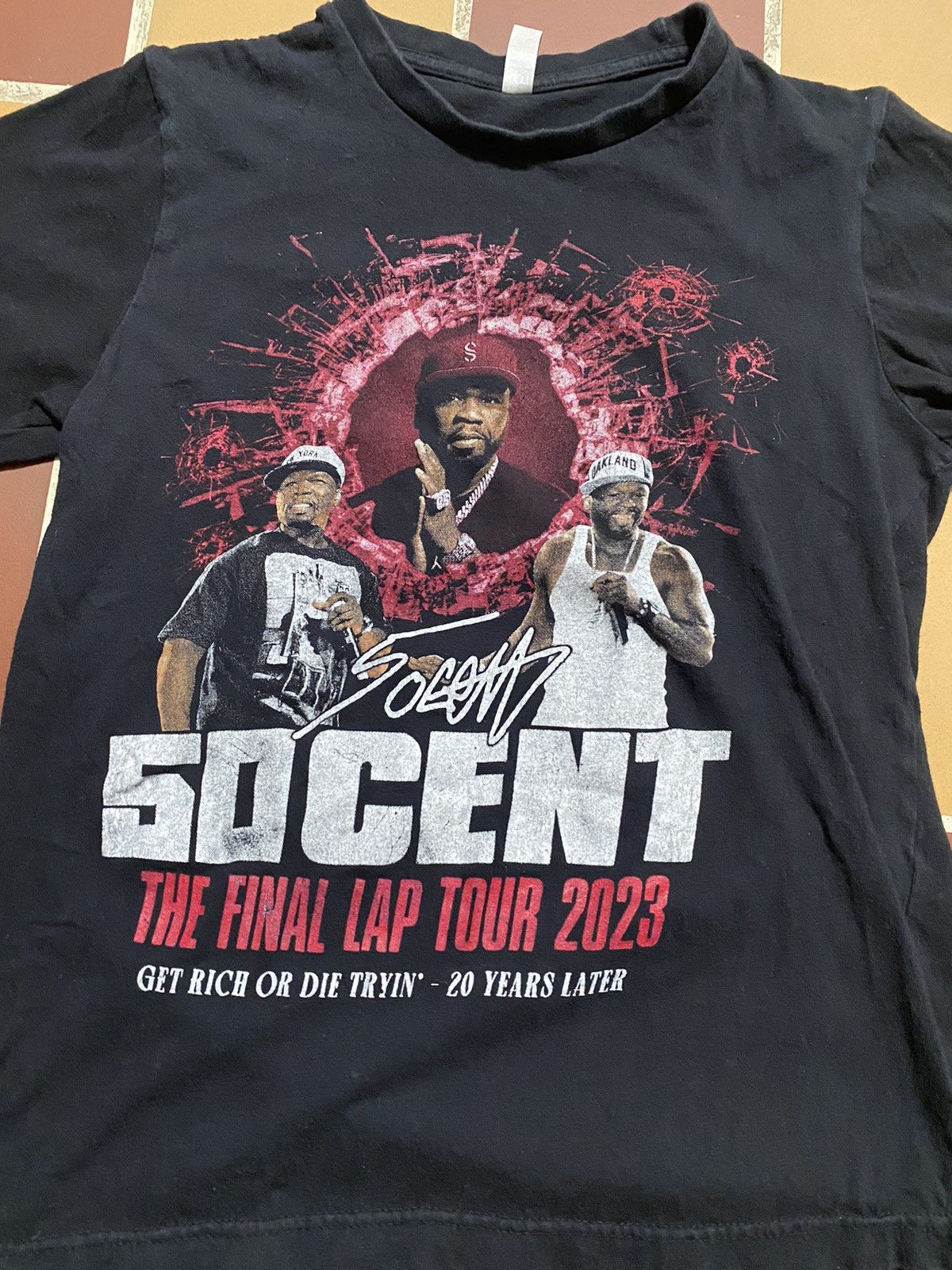 Rap Tees 50 CENT final lap tour vintage rap t-shirt small Size US S / EU 44-46 / 1 - 1 Thumbnail