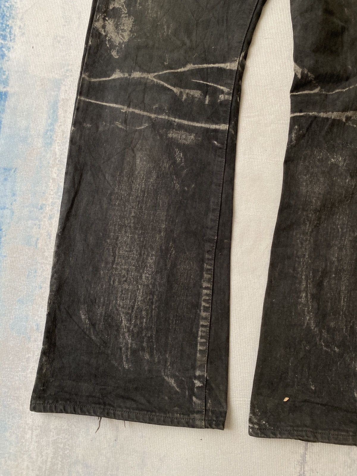 If Six Was Nine Flared Baggy Soul Of Freedom Waxed Denim Size US 33 - 9 Thumbnail