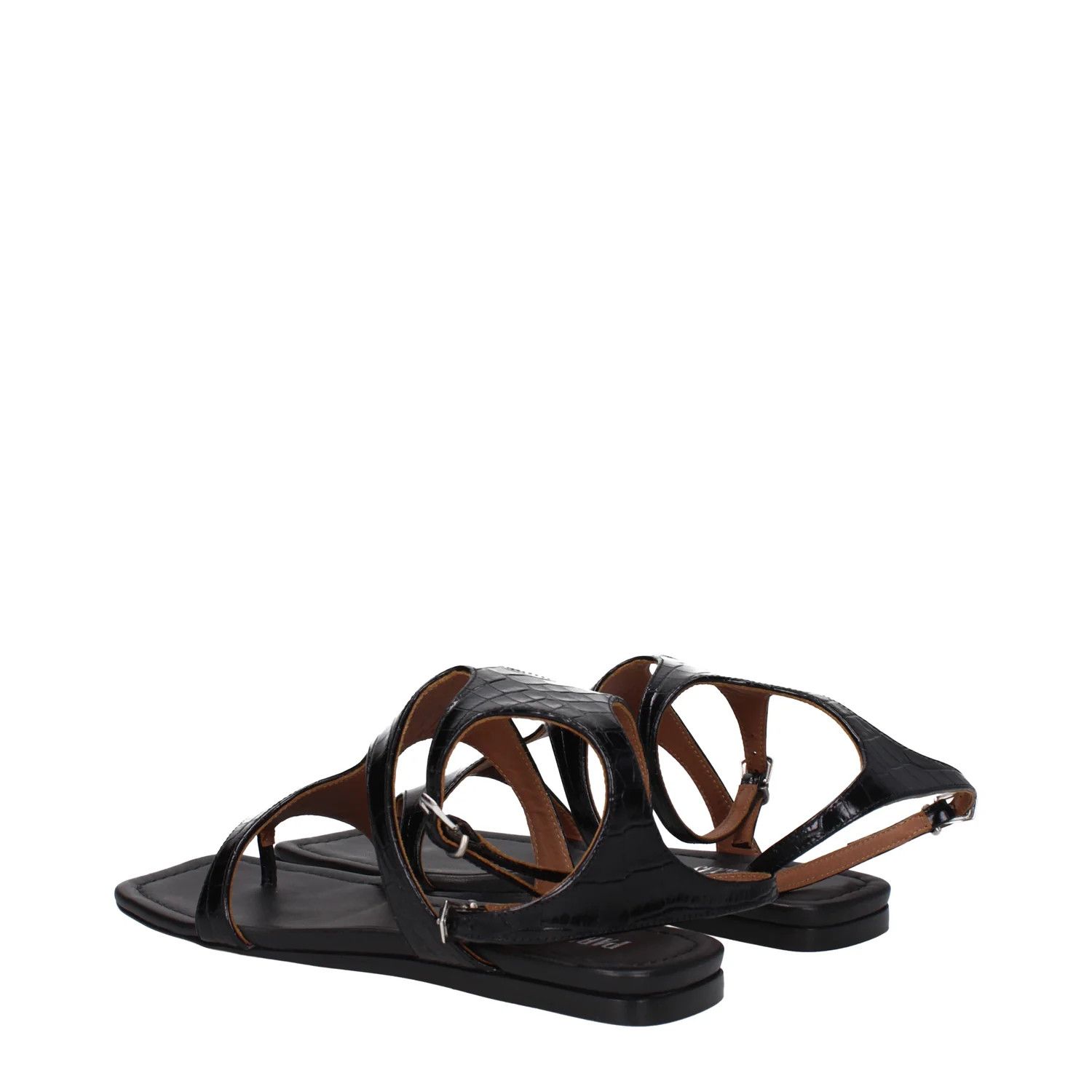 Paris Texas ob1o1e1124 Leather Flip Flops in Black Size US 10 / IT 40 - 4 Thumbnail