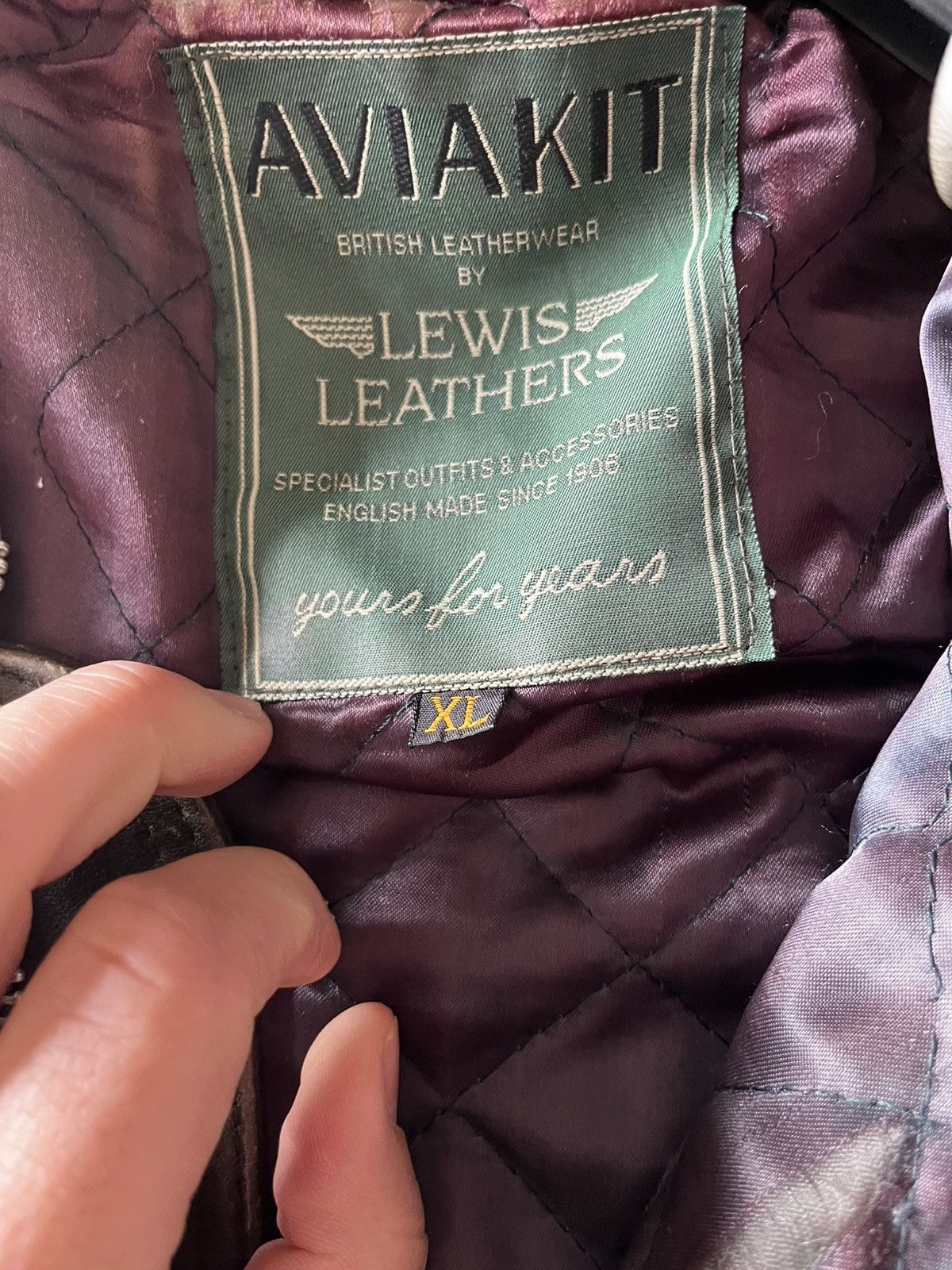 Lewis Leathers Lewis Leathers Vintage Leather Bomber Size US XL / EU 56 / 4 - 6 Thumbnail