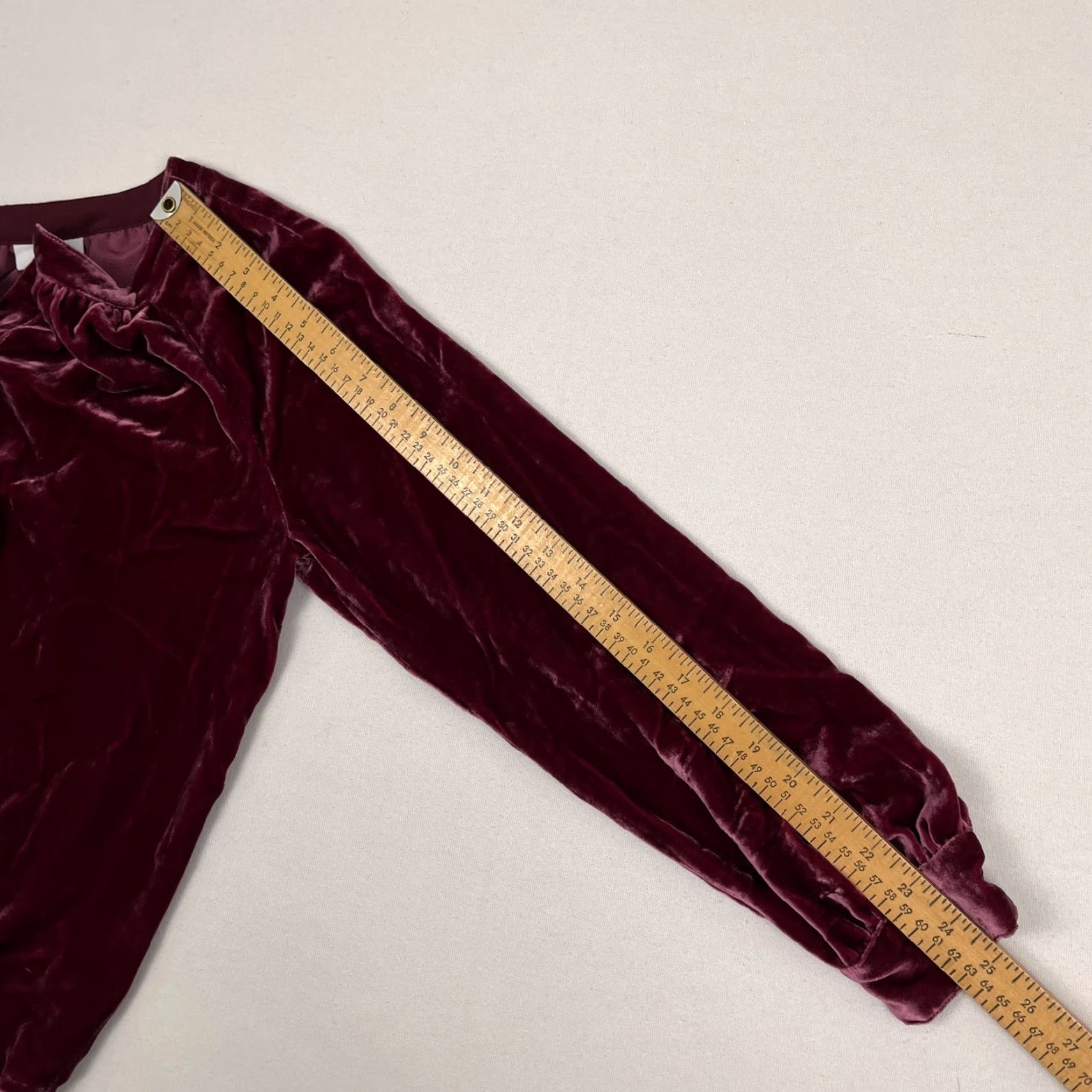 J. Jill J. Jill Blouse Top Womens Small Red Silk Blend Velvet Bordeaux Gothic Y2K Shirt Top Casual Womens Small Red Velvet Silk Blend Gothic Y2K Size S / US 4 / IT 40 - 6 Thumbnail