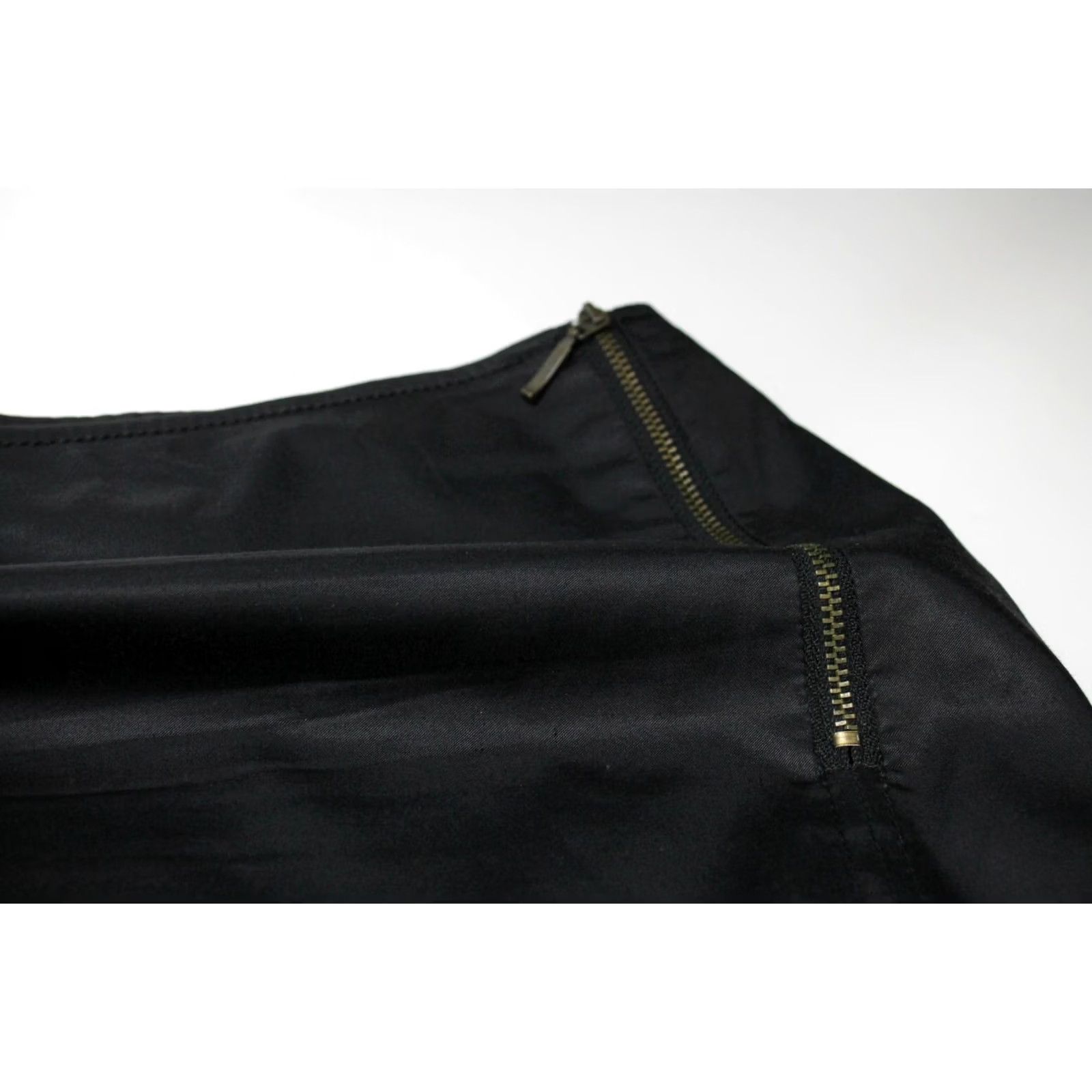 MAX&Co. MAX & CO Trends Skirt Midi Women Medium Black Rivets Zips Side Split Pencil Fashion Size 32" / US 10 / IT 46 - 5 Thumbnail
