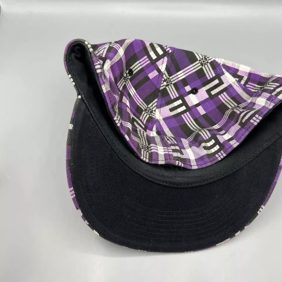 Jordan Brand Air Jordan Hat Men 7 3/8 Purple Plaid Jumpman Fitted Cap Size ONE SIZE - 4 Thumbnail