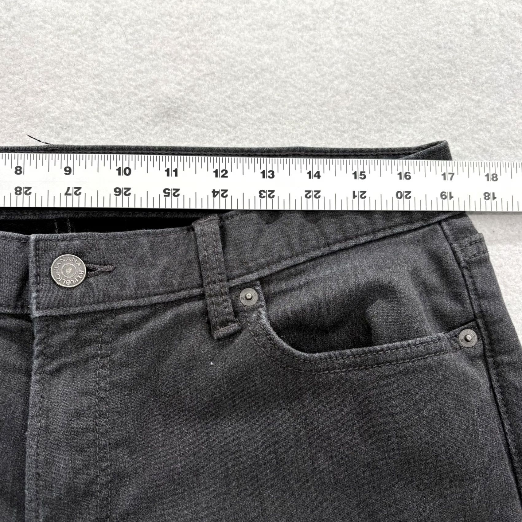 Banana Republic Banana Republic Travel Jeans Mens 34x30 Slim Straight Charcoal Wash Gray Denim Size US 34 / EU 50 - 5 Thumbnail