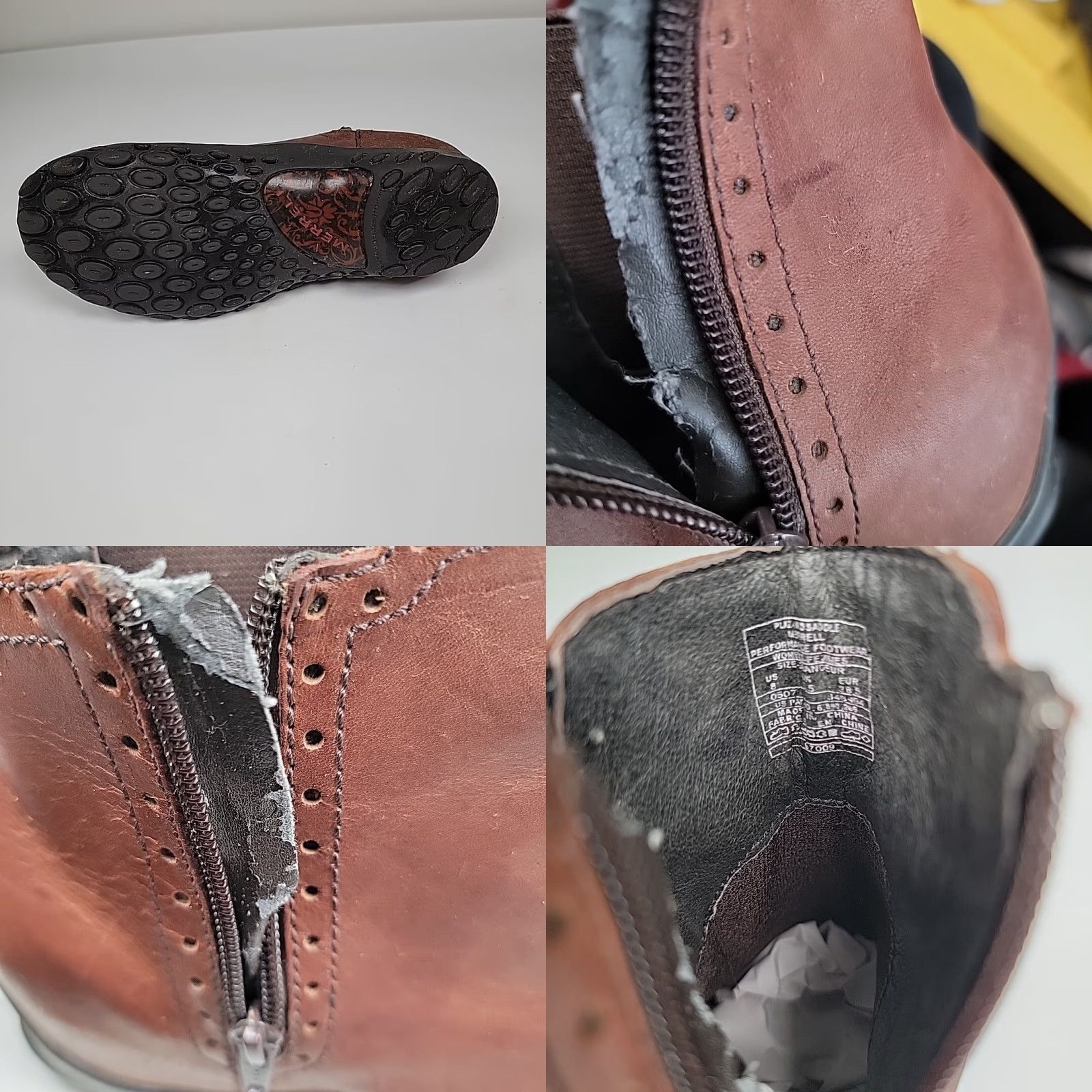 Merrell Merrell Plaza Saddle Tan Leather Chelsea Waterproof Women's Size 8 US/38.5 EU Boot Womens Size US 8 / IT 38 - 8 Thumbnail