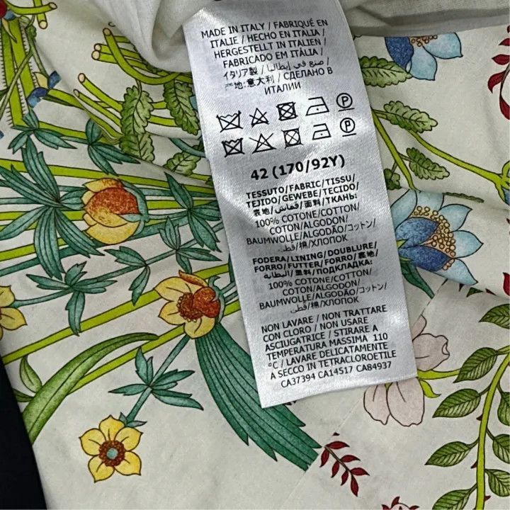 Gucci Gucci Floral Print Short Sleeve Dress-2507 Size L / US 10 / IT 46 - 1 Thumbnail