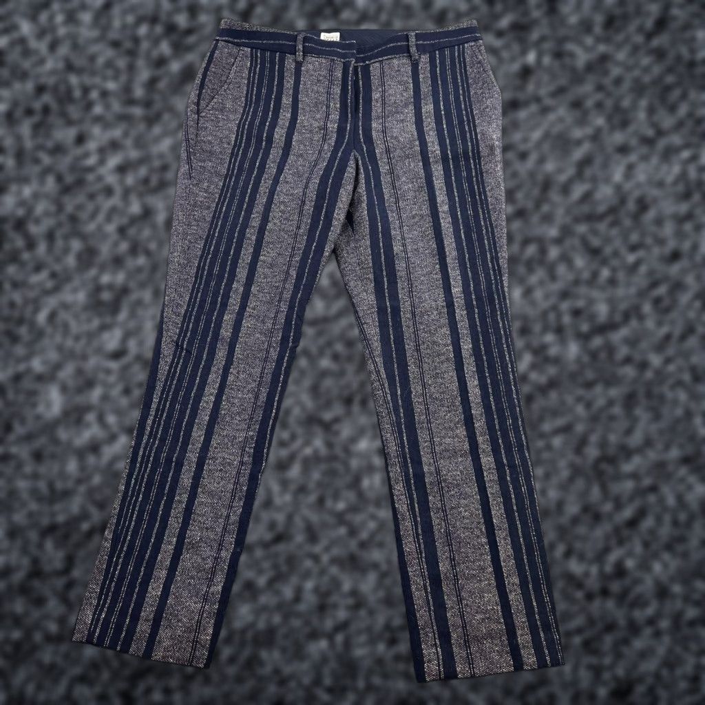 Tory Burch Tory Burch Pants Womens 8 Navy Blue Striped Tailored Trouser Dressy Work Pants Size 30" / US 8 / IT 44 - 1 Thumbnail