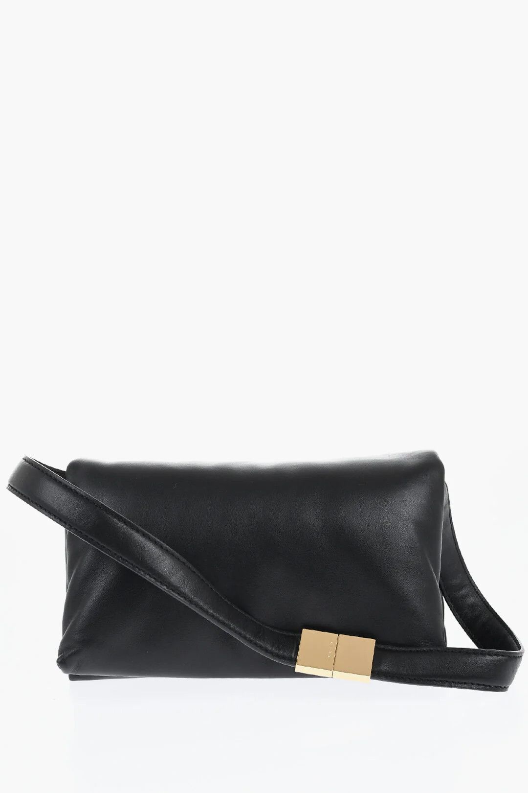 Marni og1mm0326 Size: OS / Mini Puff Leather Shoulder Bag in Black Size ONE SIZE - 1 Thumbnail