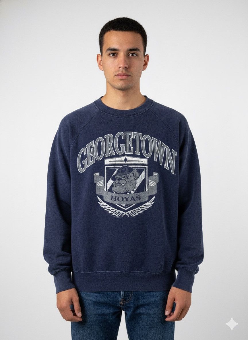 Vintage Vintage 90s NBA Georgetown Hoyas Crewneck Z230 Size US L / EU 52-54 / 3 - 2 Thumbnail
