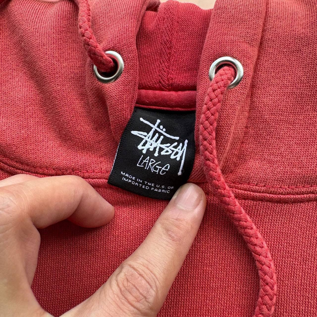 Stussy Y2K 04-06 Stussy Arch Sunfaded Salmon Colored Hoodie Size US L / EU 52-54 / 3 - 11 Thumbnail