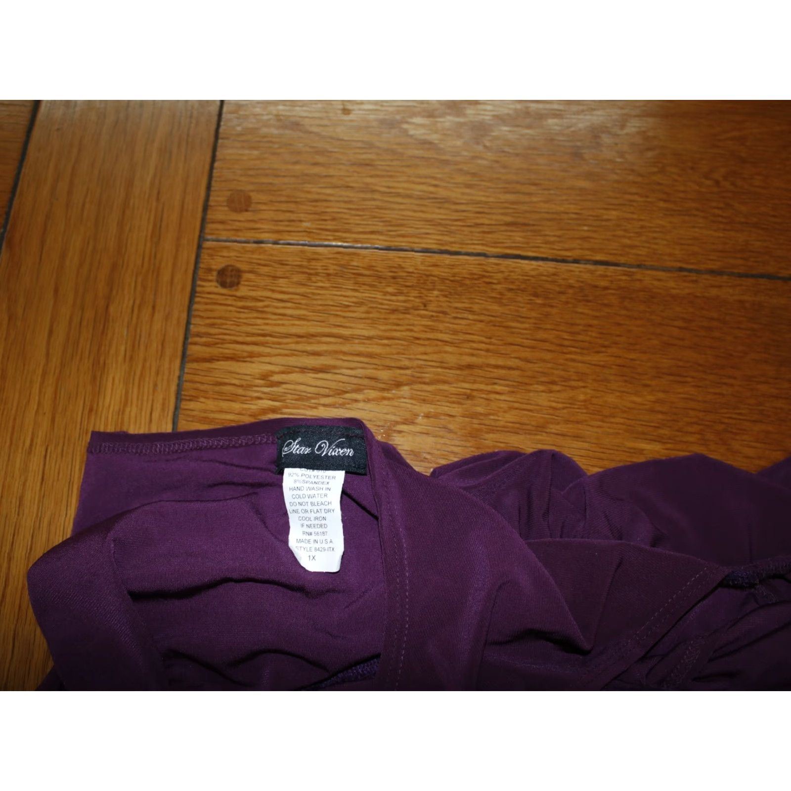 Vintage Star Vixen Top Women's Size 1X Burgundy Soft Shear Split Sleeve Cold Shoulder Womens Size XL / US 12-14 / IT 48-50 - 5 Thumbnail
