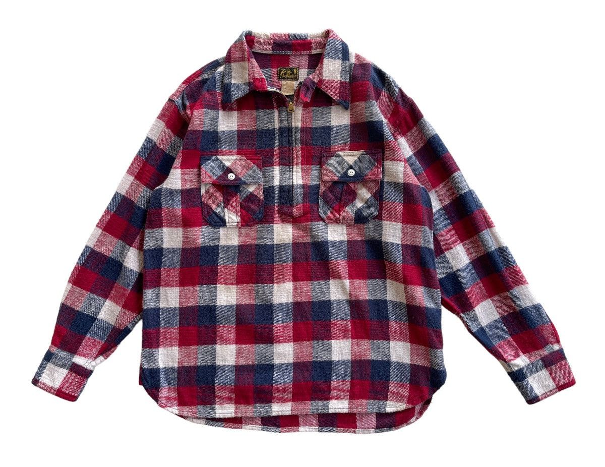 Cushman Vintage 30s Cushman Half Zipper Checked Shirt Size US L / EU 52-54 / 3 - 2 Thumbnail