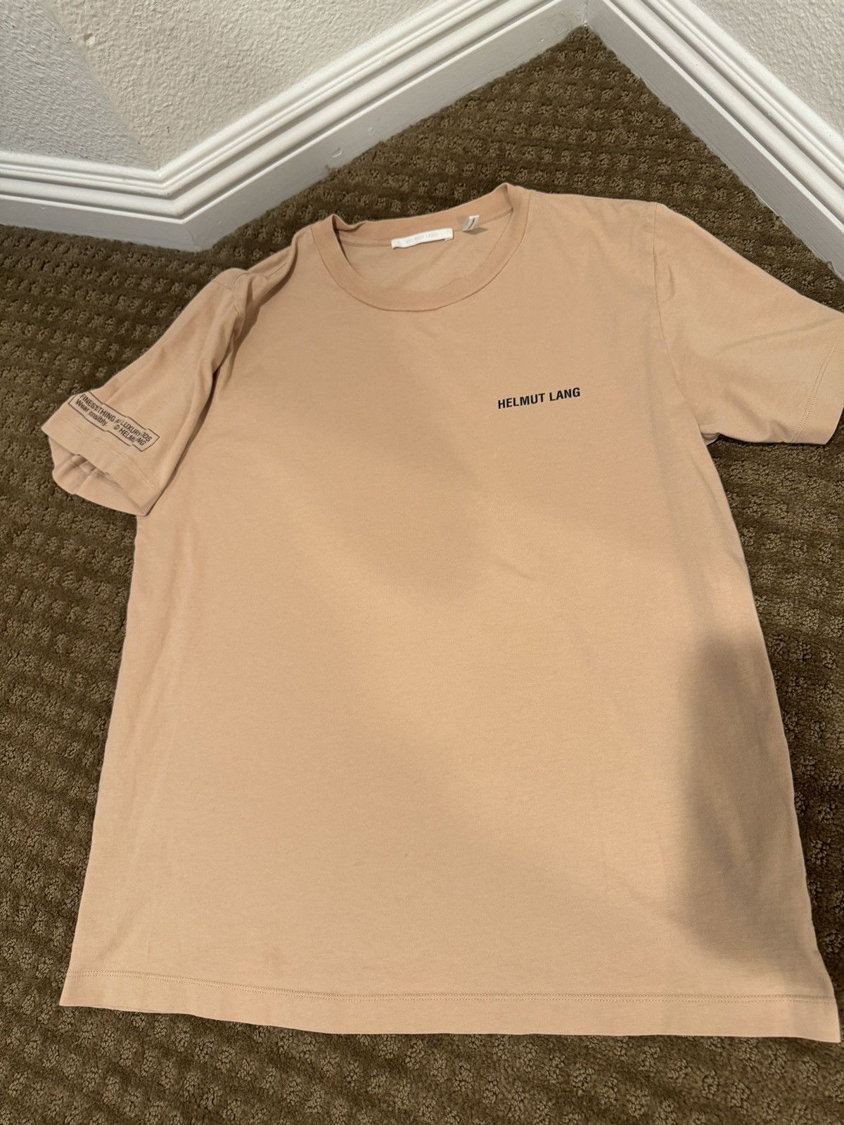 Helmut Lang Tan Helmut Lang Tee Size US M / EU 48-50 / 2 - 1 Thumbnail