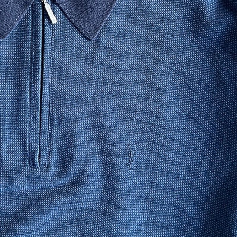 Saint Laurent Paris Yves Saint Laurent Vintage Half Zip Sweater 9954AC Size US L / EU 52-54 / 3 - 3 Thumbnail