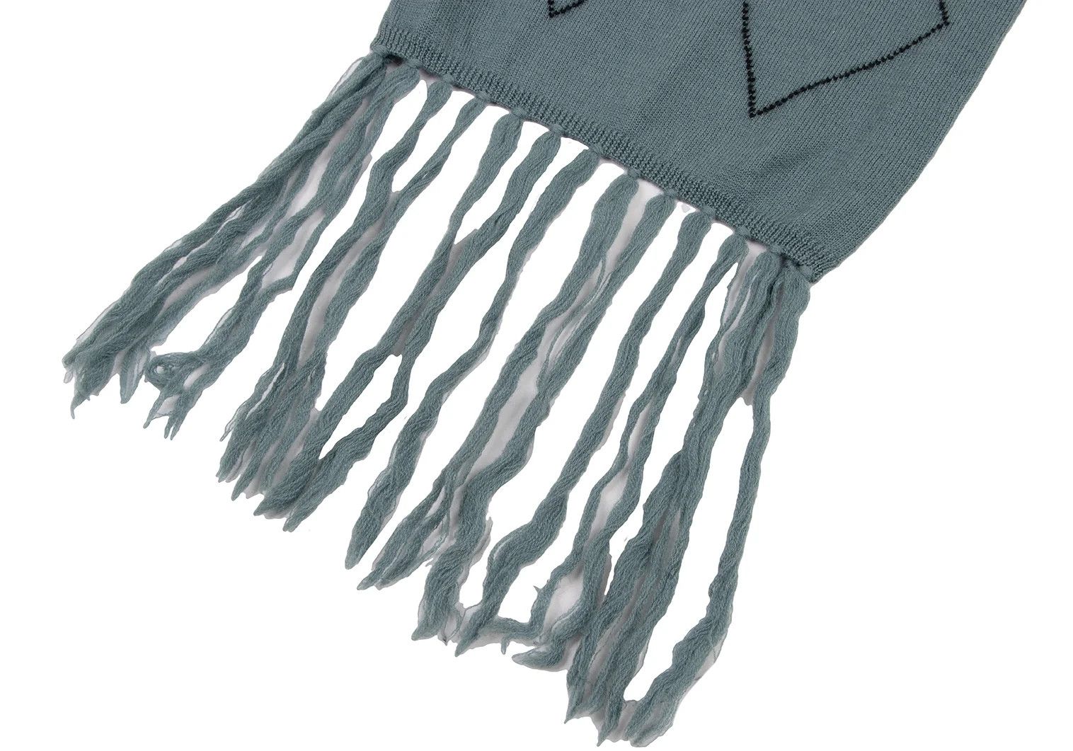 Jean Paul Gaultier Argyle Check Fringe Stole in Blue, Burdy, White Size ONE SIZE - 3 Thumbnail