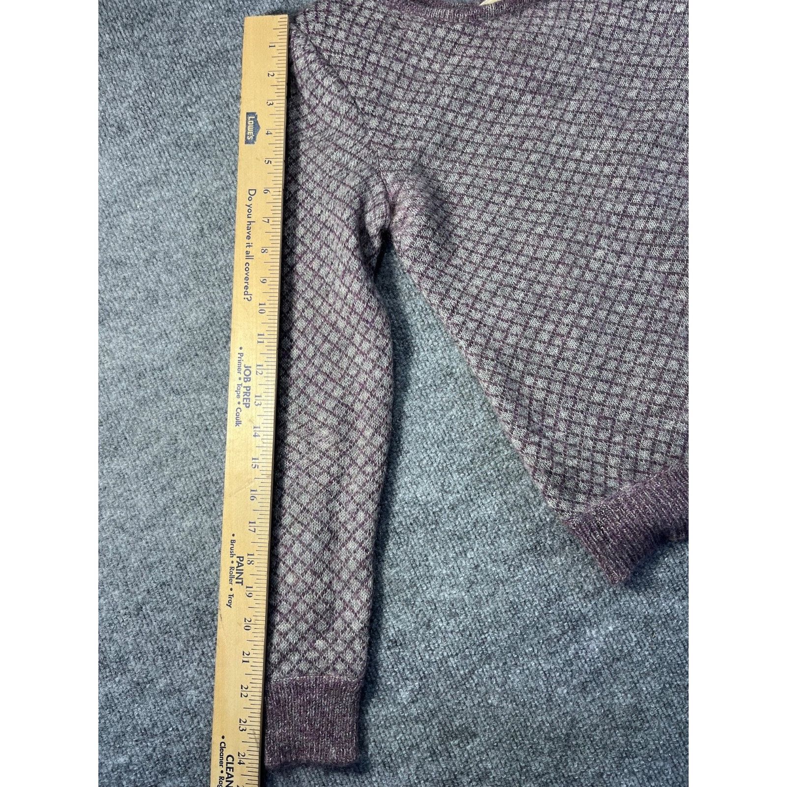 Valentino VTG Valentino Boutique Purple/Gray cardigan Sweater Wool S Size S / US 4 / IT 40 - 12 Thumbnail