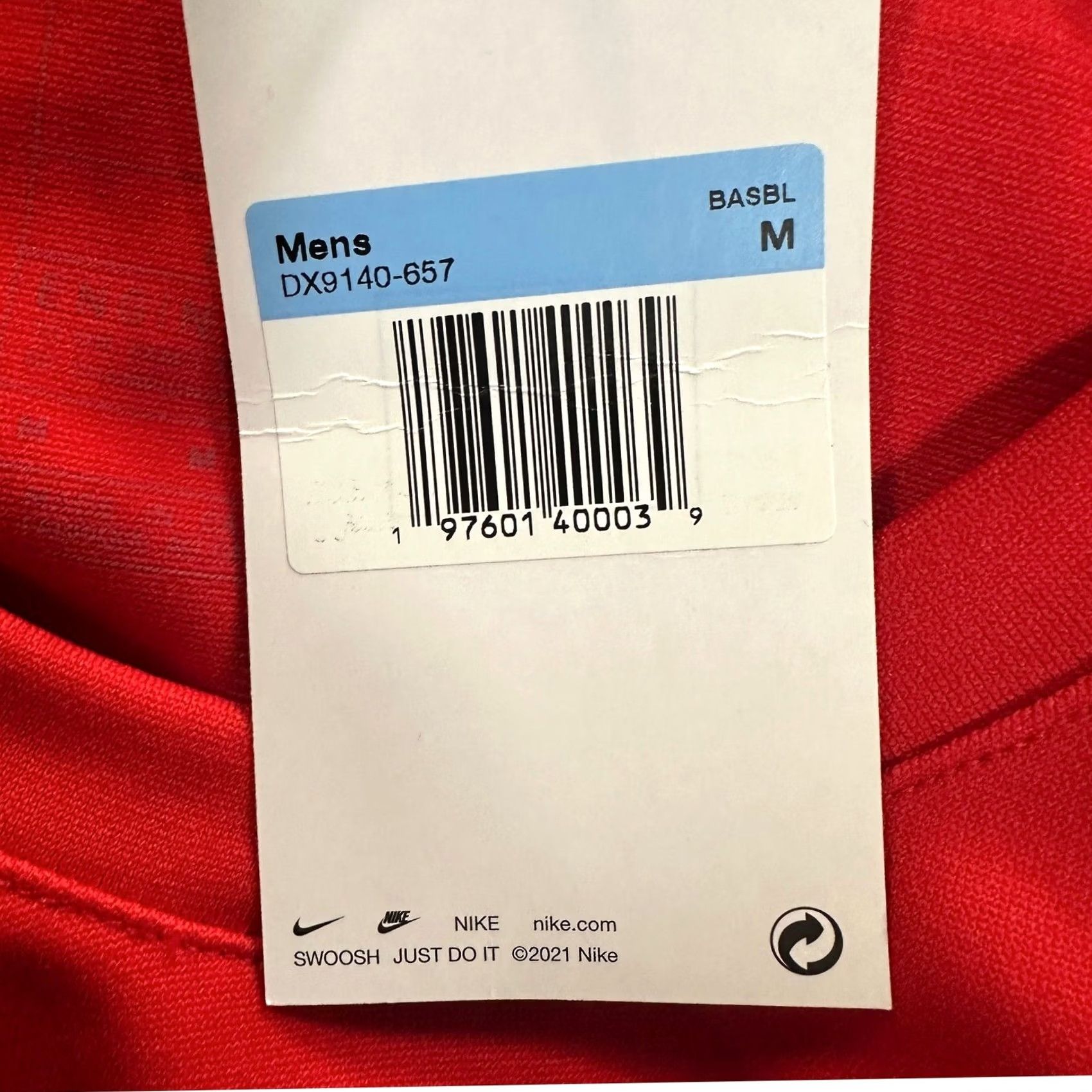 Nike Nike Baseball T-Shirt Mens V-Neck Short Sleeve Red Medium Size US M / EU 48-50 / 2 - 2 Thumbnail