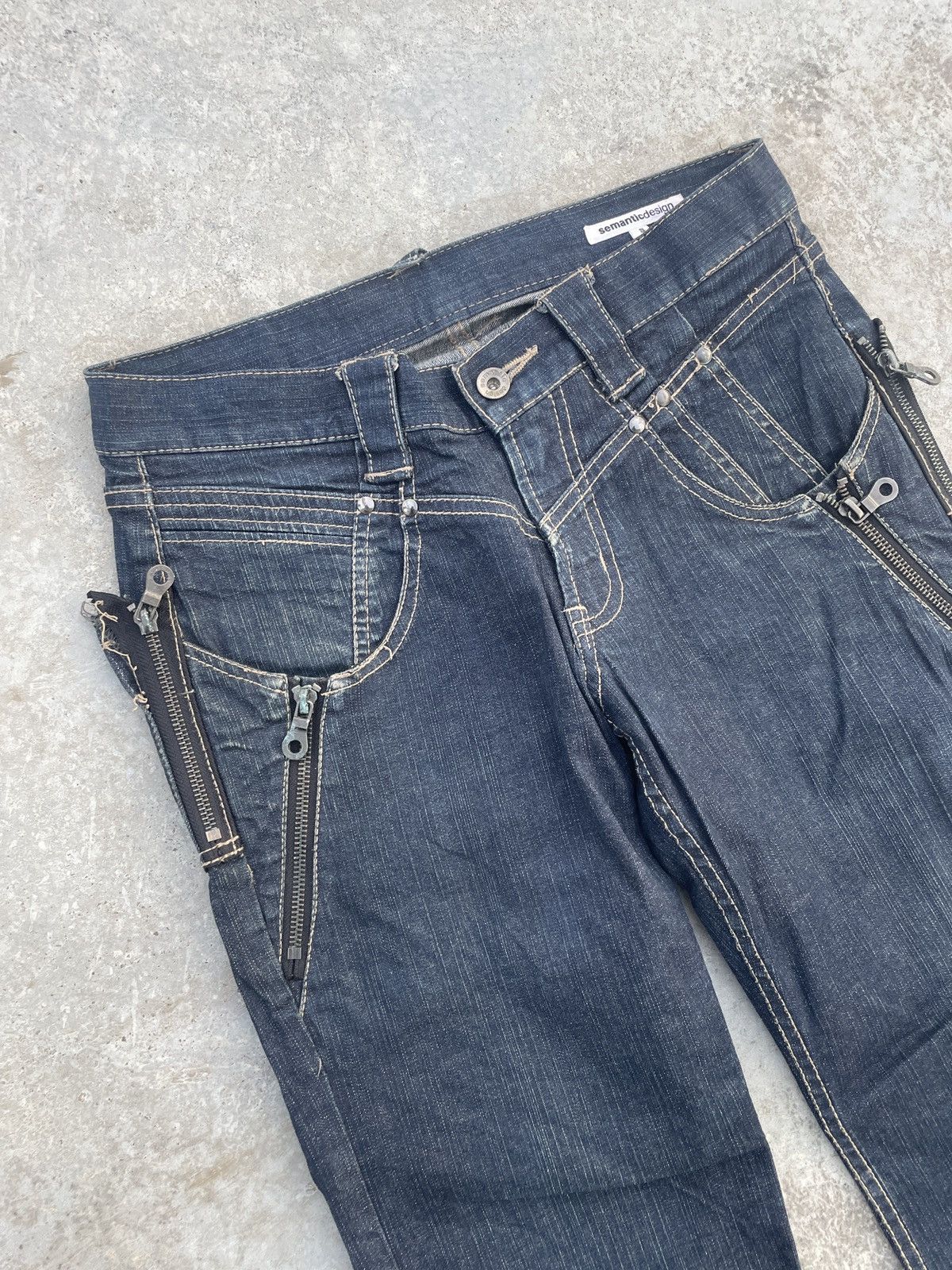 2000s JAPANESE BRAND SEMANTIC DESIGN BONDAGE SKINNY