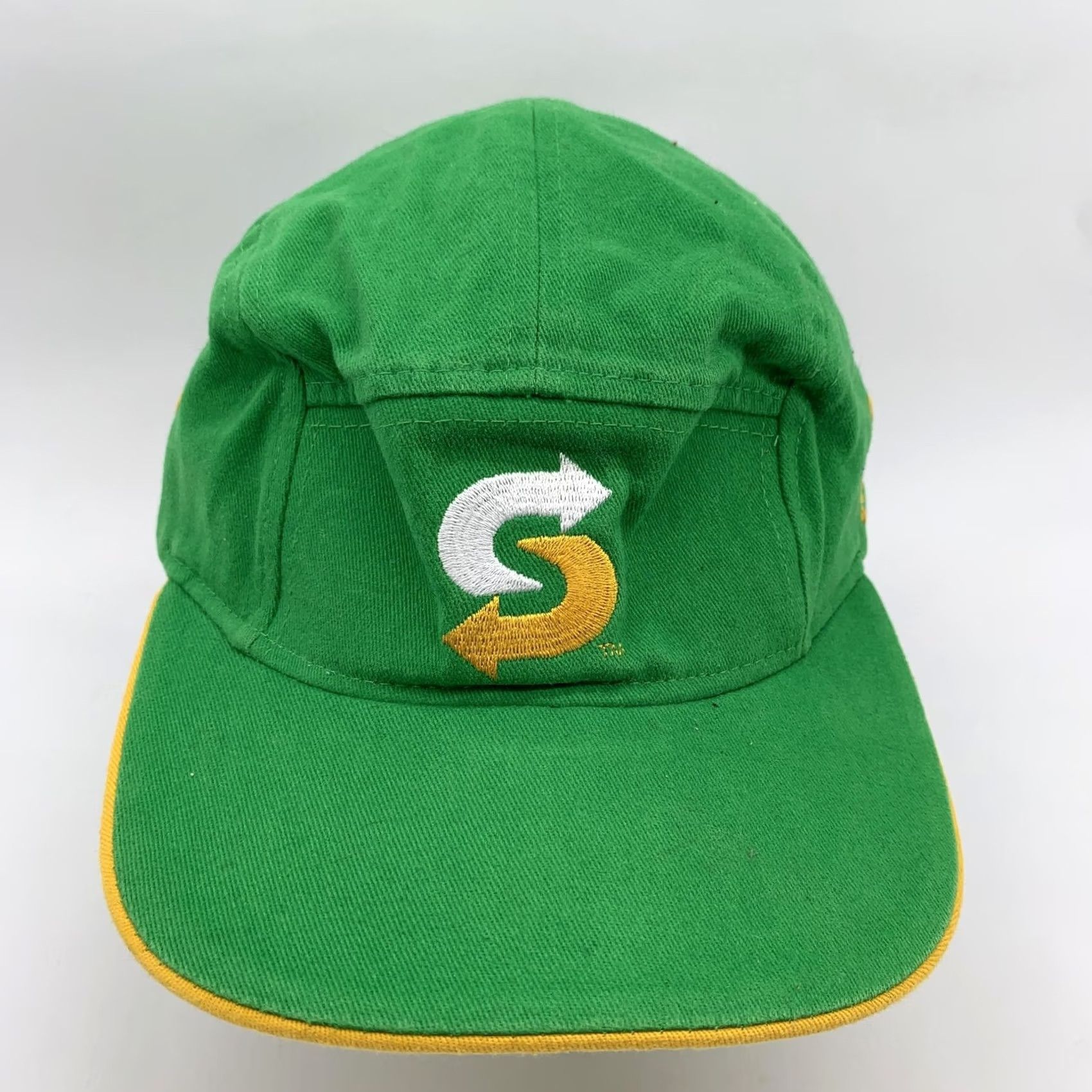 Vintage Subway Hat Cap 5 Panel Snap Back Mens Green Twill One Size Baseball Workwear Mens Size ONE SIZE - 2 Thumbnail