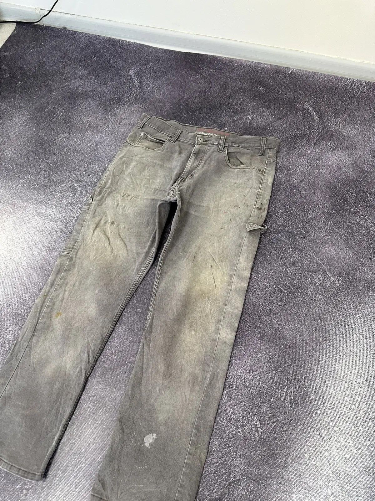 Dickies × Vintage Vintage Dickies Y2K Faded Grey Work Hype Baggy Pants Size US 34 / EU 50 - 6 Thumbnail